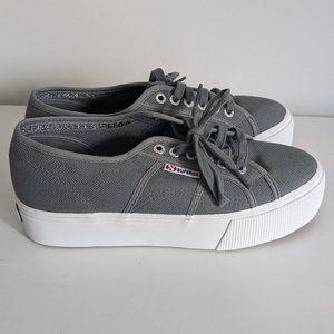 SUPERGA 2790 Canvas Sneakers - Grey | Size 8.5